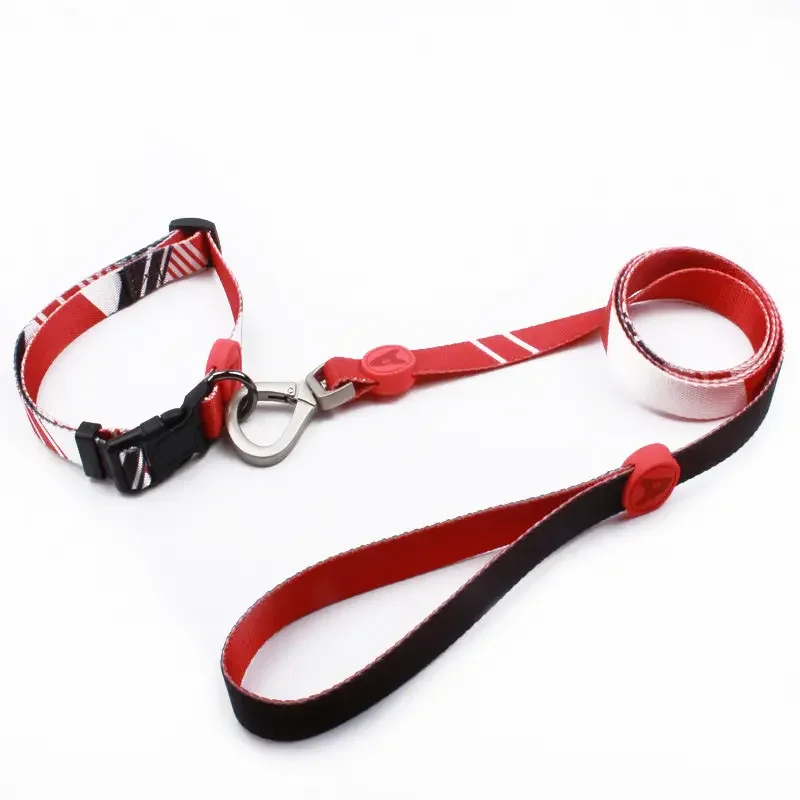 Best Quality Factory direct polyester dog collar and leash Sublimation Custom Design dog harness printed logo pet cat harness