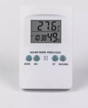 Digital MAX MIN Thermometer and Hygrometer Clock