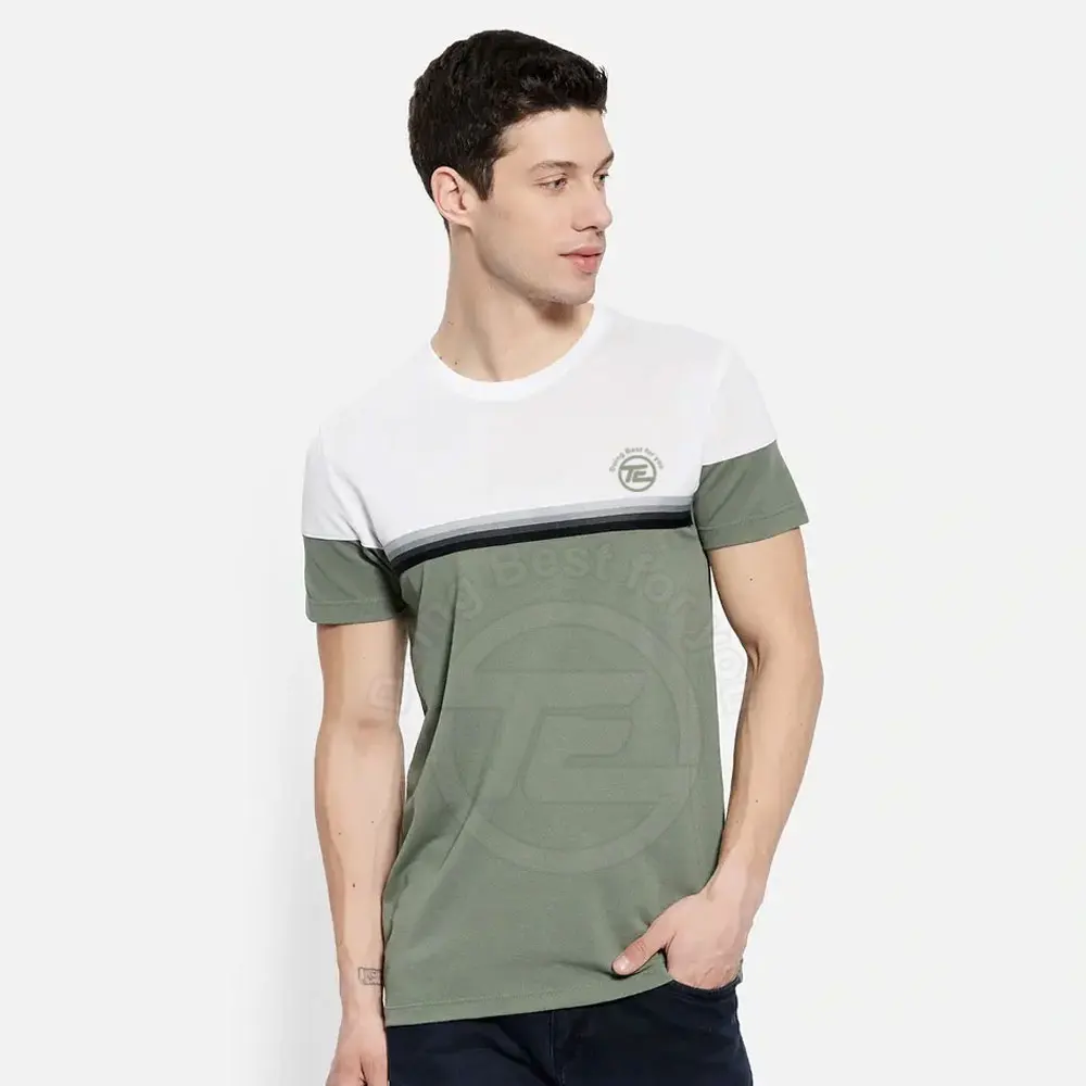 Custom Fashion Wear Men T-Shirt Polyester Cotton Short Sleeve Pullover Quick Dry Men Custom T Shirt For Men