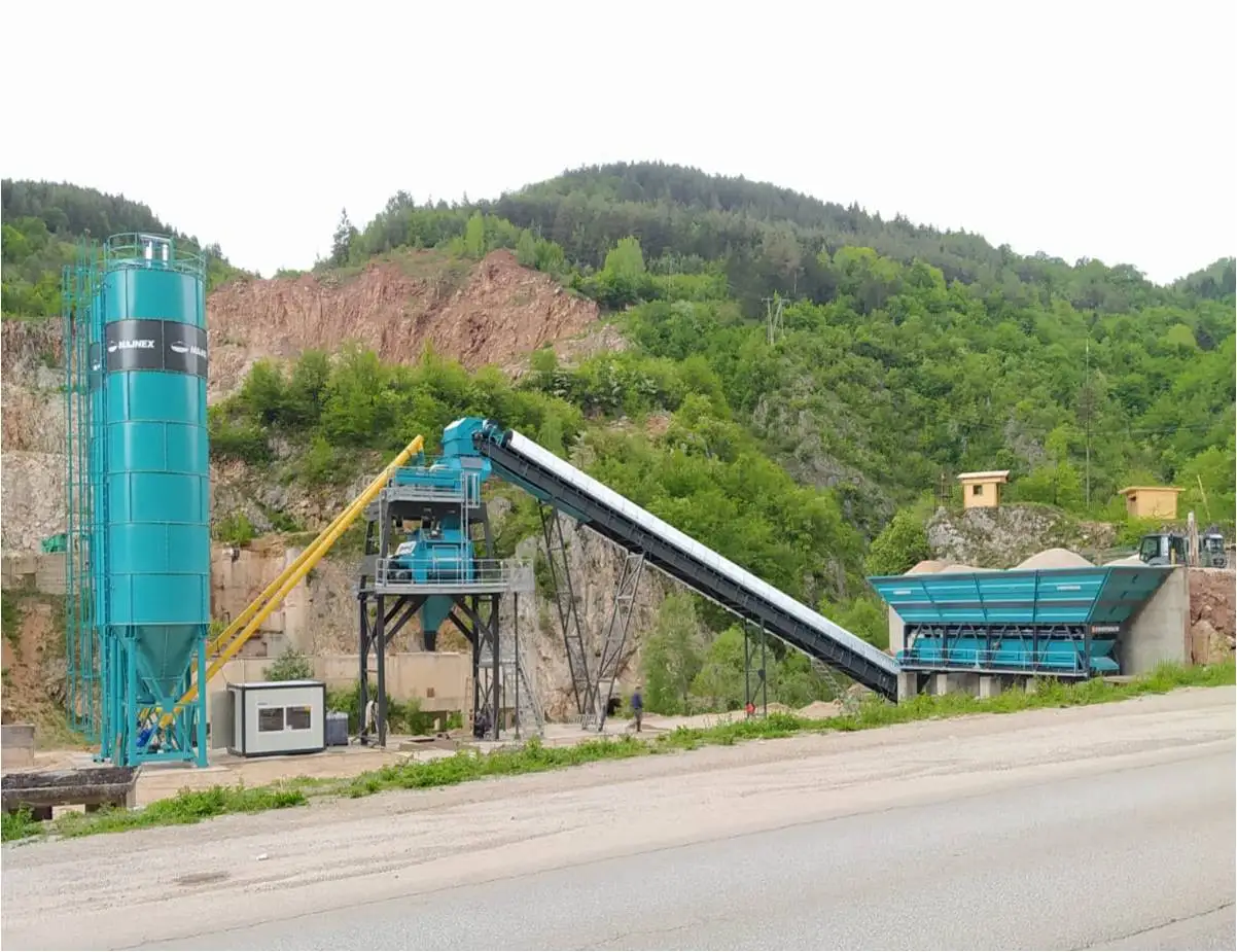 100 m3/h HIGH QUALITY READY MIXED CONCRETE MIXING AND BATCHING PLANT, FIXED TYPE, BRAND NEW