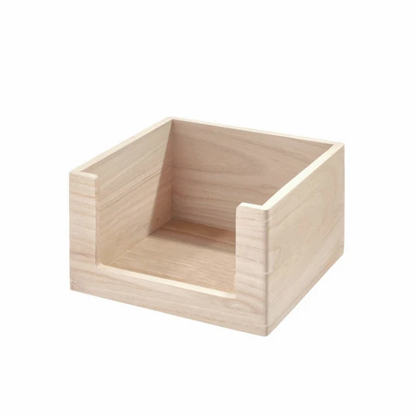 Multi-purpose Wooden Retail Display Box Stackable Open Front Storage Bin Basket Wood Market Crate Box Organizer with Handles