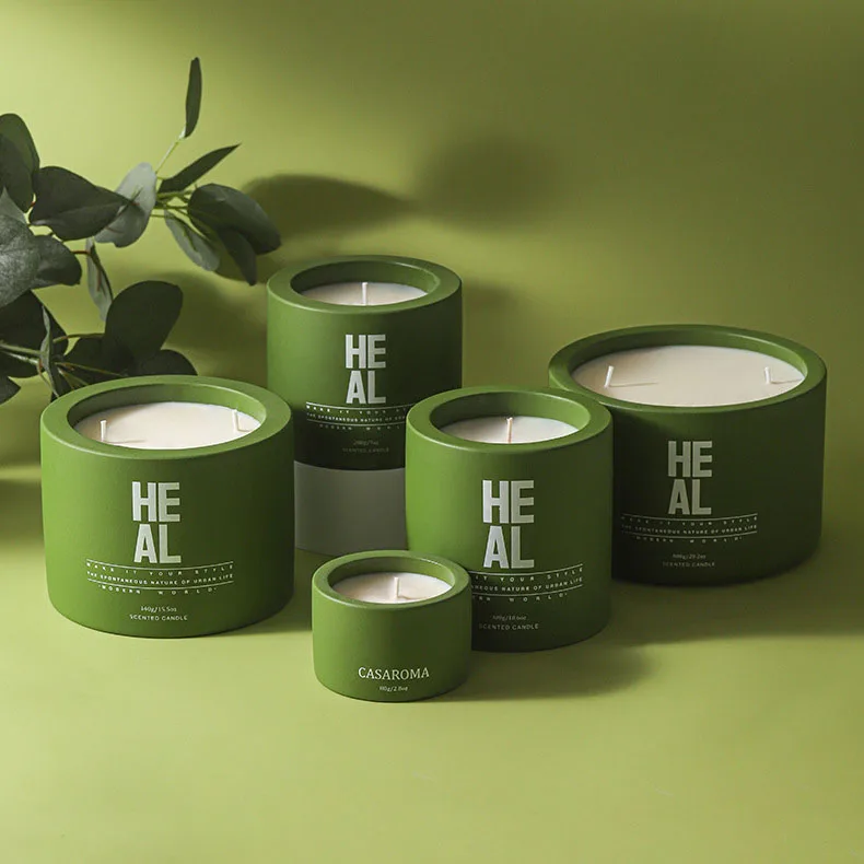 10oz 14oz 16oz 28z large clay cement concrete jar soy wax scented candle
