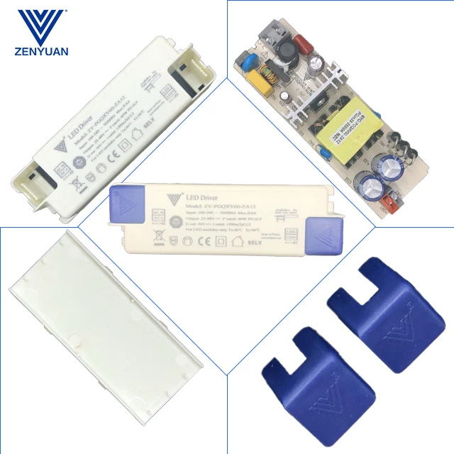 Constant Voltage Switch Driver 60W DC25-40V Output Current 1250-1500mA High PFC Led Driver Led Power Supply