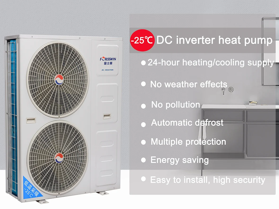 3 in 1 air to water air source  DC inverter heat pump evi R32 Eco-friendly Home Heating smart WiFi