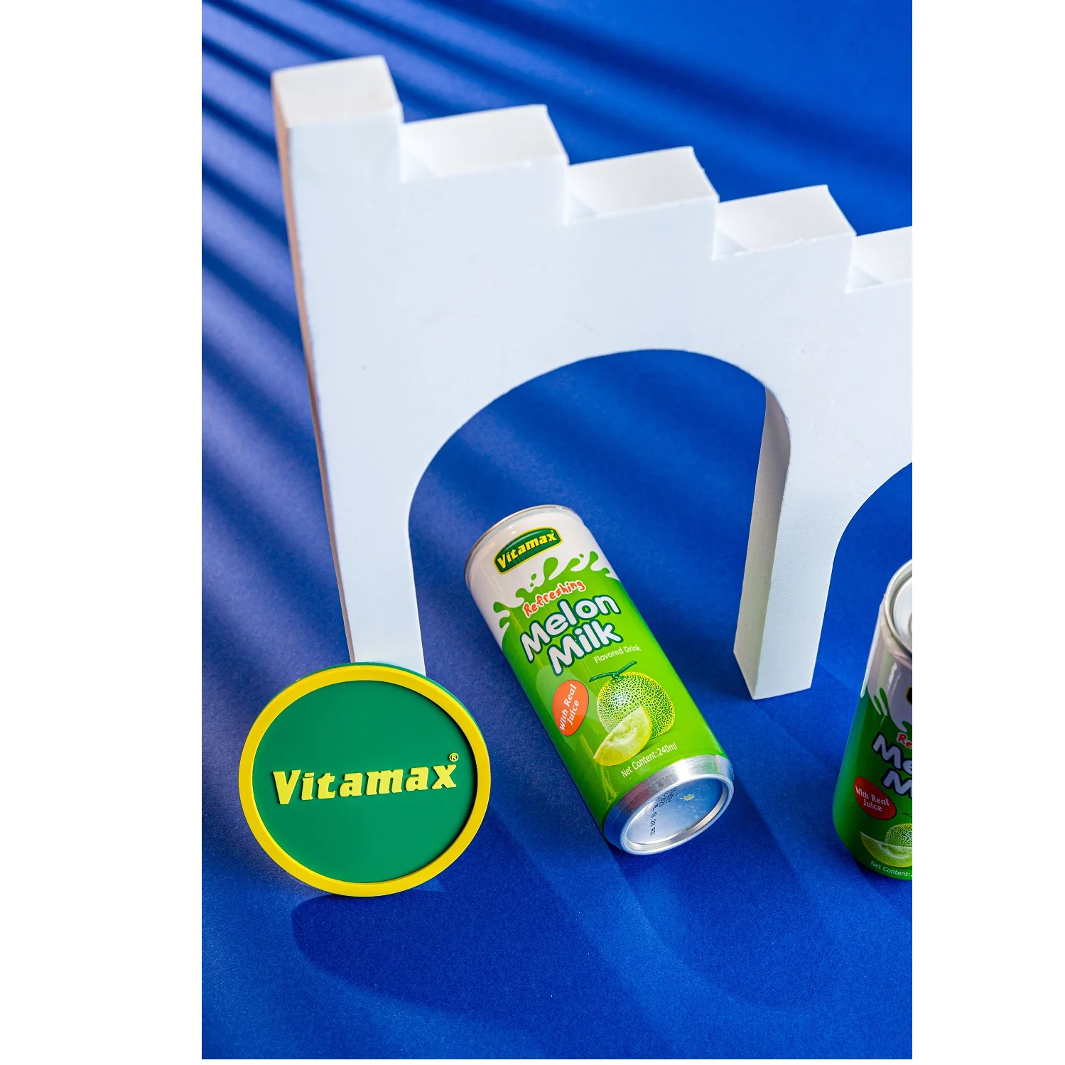 Instant OEM Flavoured Fluid Milk Drinks Fruity Dessert Drink Can (Tinned) Vitamax Melon Flavoured Milk 240ml x 24c