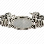 Wholesale Solid Handmade Rainbow Moonstone Bracelets 925 Sterling Silver Silver Jewelry Rainbow Moonstone Gemstone Bracelets.