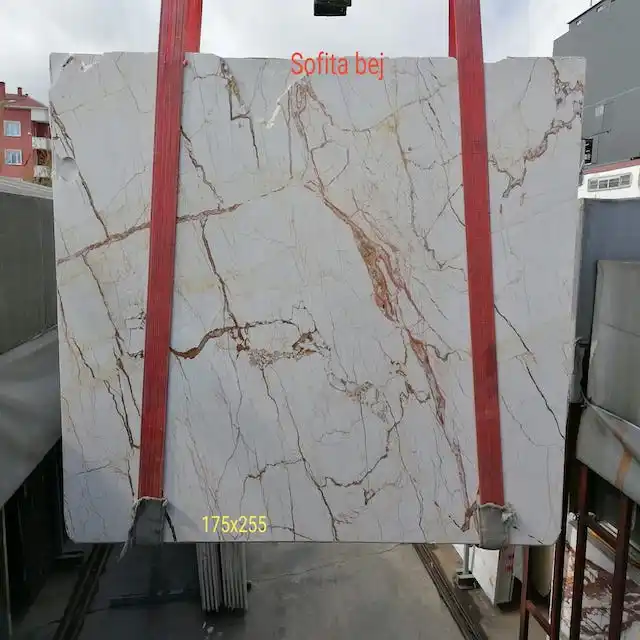 New Sofita Beige Marble Block Slab for Marble Floor Tile and Marble Wall Panel Usage Best Quality Luxury Natural Stone