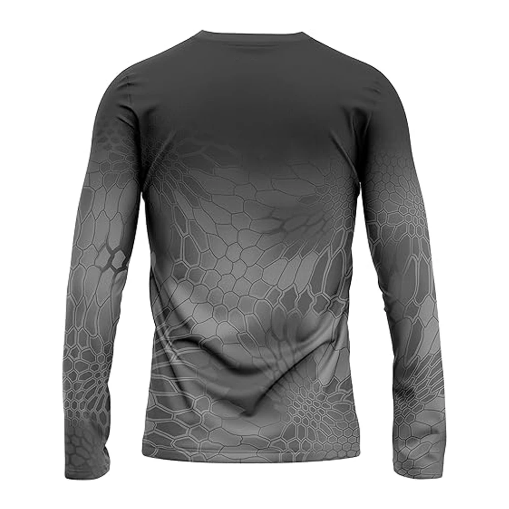 Быстросохнущая сублимационная рыболовная майка с УФ-защитой Мужская футболка длинным рукавом для взрослых