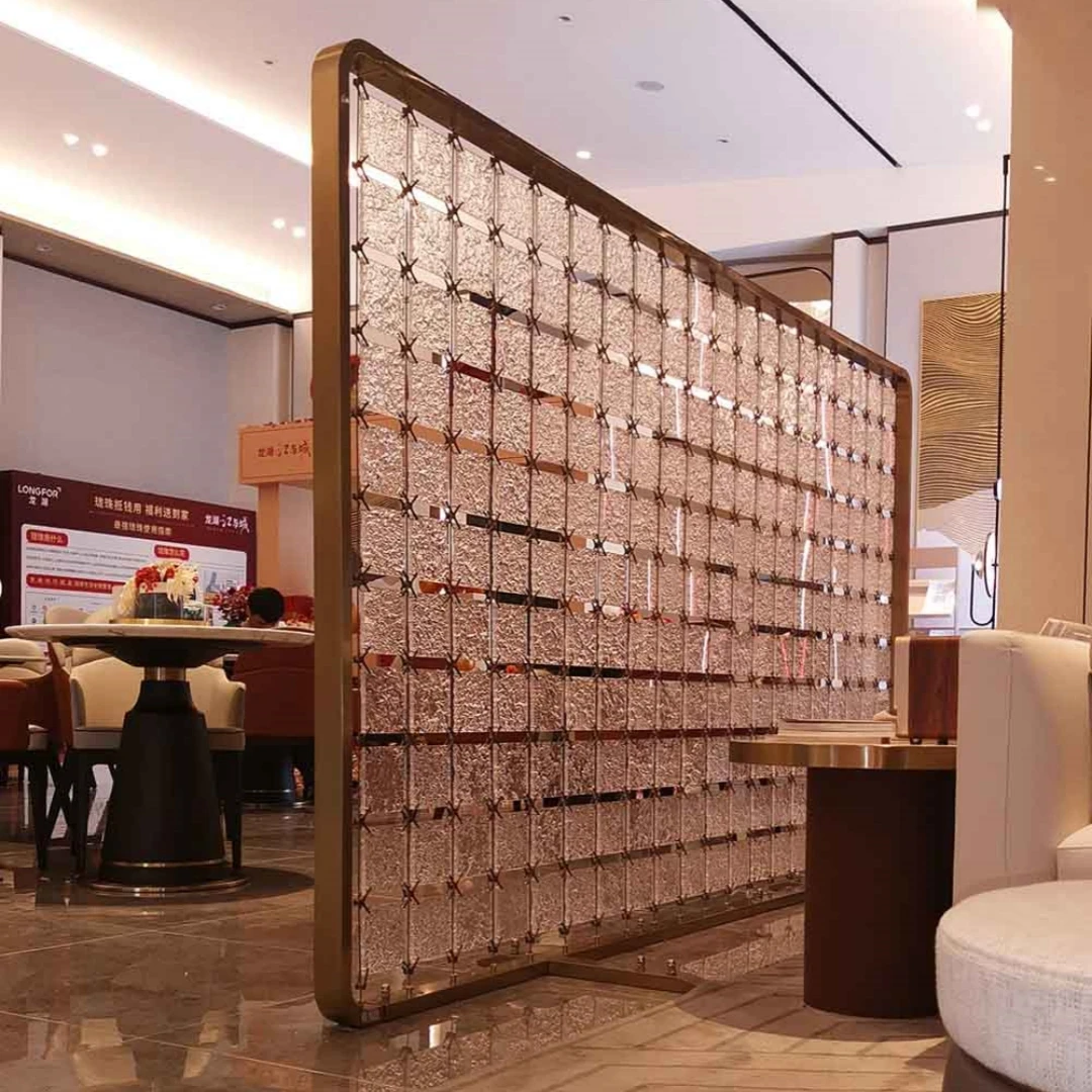 Hotel Custom Acrylic Metal Room Divider Screen