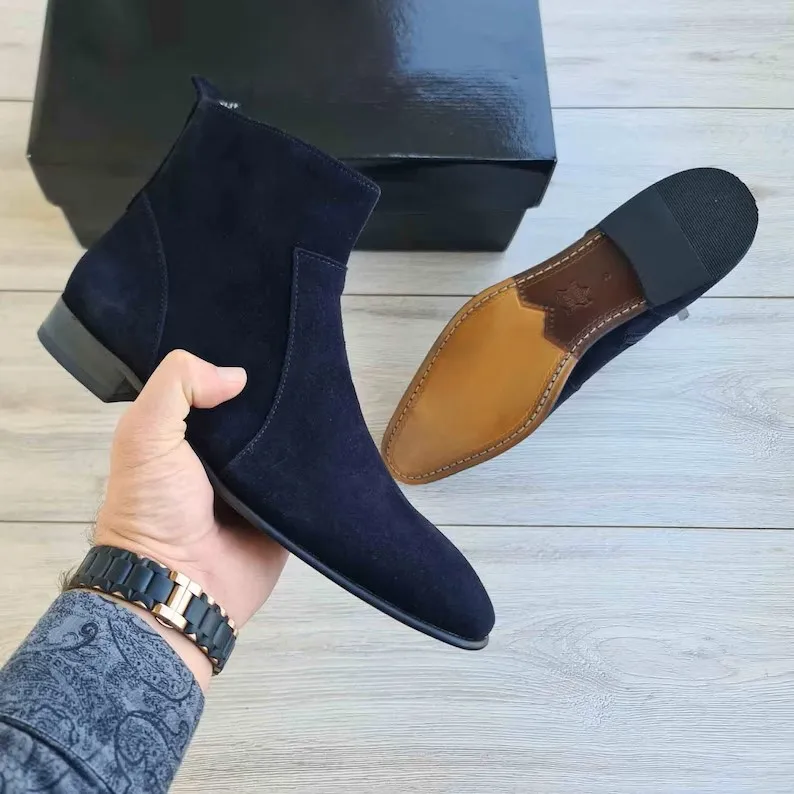 High Quality Comfortable Genuine Leather Ponton Boot for Men Custom Made China Safety Ankle Height Chelsea Western Style Winter