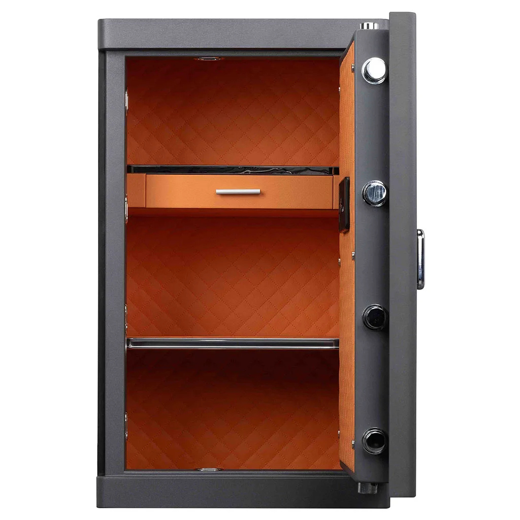 Большая роскошная кожаная интеллектуальная безопасная для денег полностью стальная комбинация отпечатков пальцев домашний отель скрытый настенный Сейф