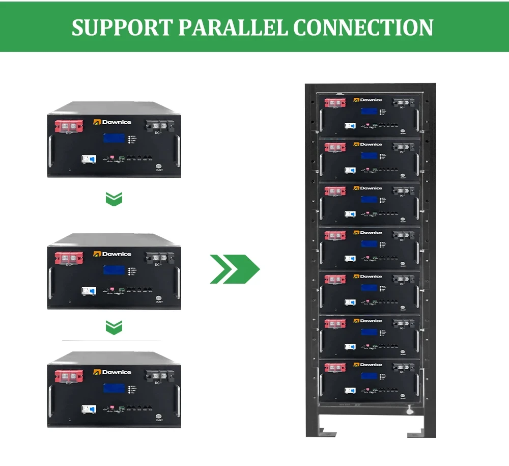 Smart BMS LiFePO4 5kwh 10kwh 20kwh 24V 48V 100Ah 200Ah 300Ah Lithium Ion Server Rack Mounted Battery Pack for Solar System