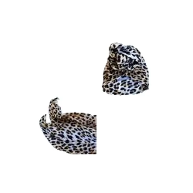 Ethnic Style Italian High Quality Handmade Leopard Cotton Turban for Hair