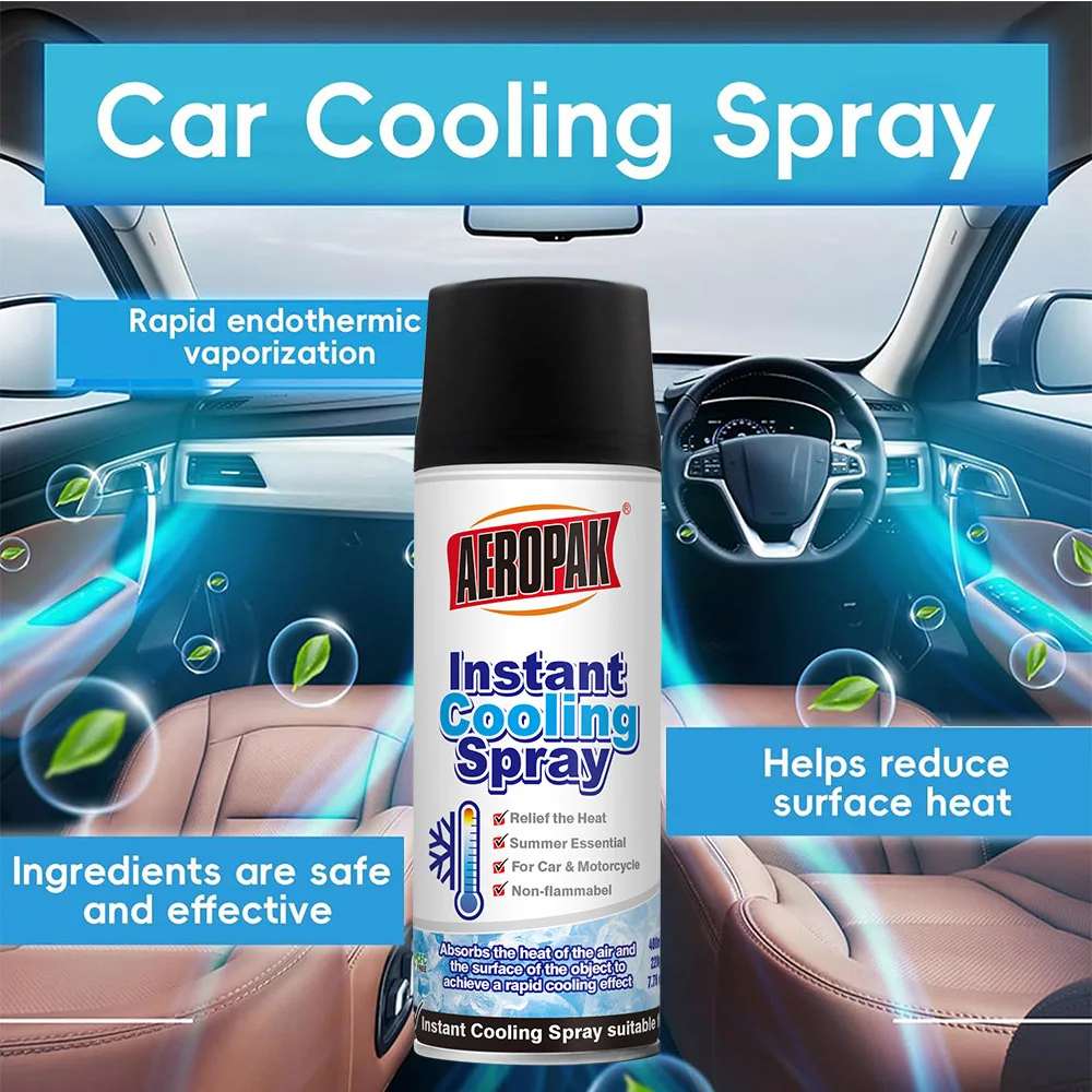Aeropak Wholesale Freeze Fast 400ml Aerosol Car Instant Cooling Spray for Car and Skin