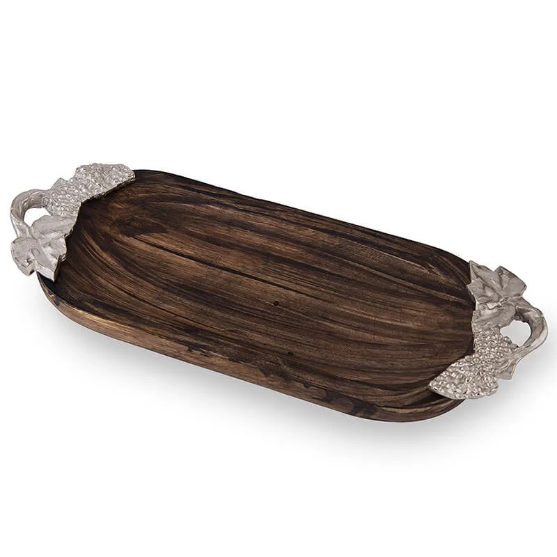 India  Supplier Chat now Compare Ad    Wholesale Food Grade Home Decor Vintage Oval Shape Acacia Serving Wooden Tray For Food