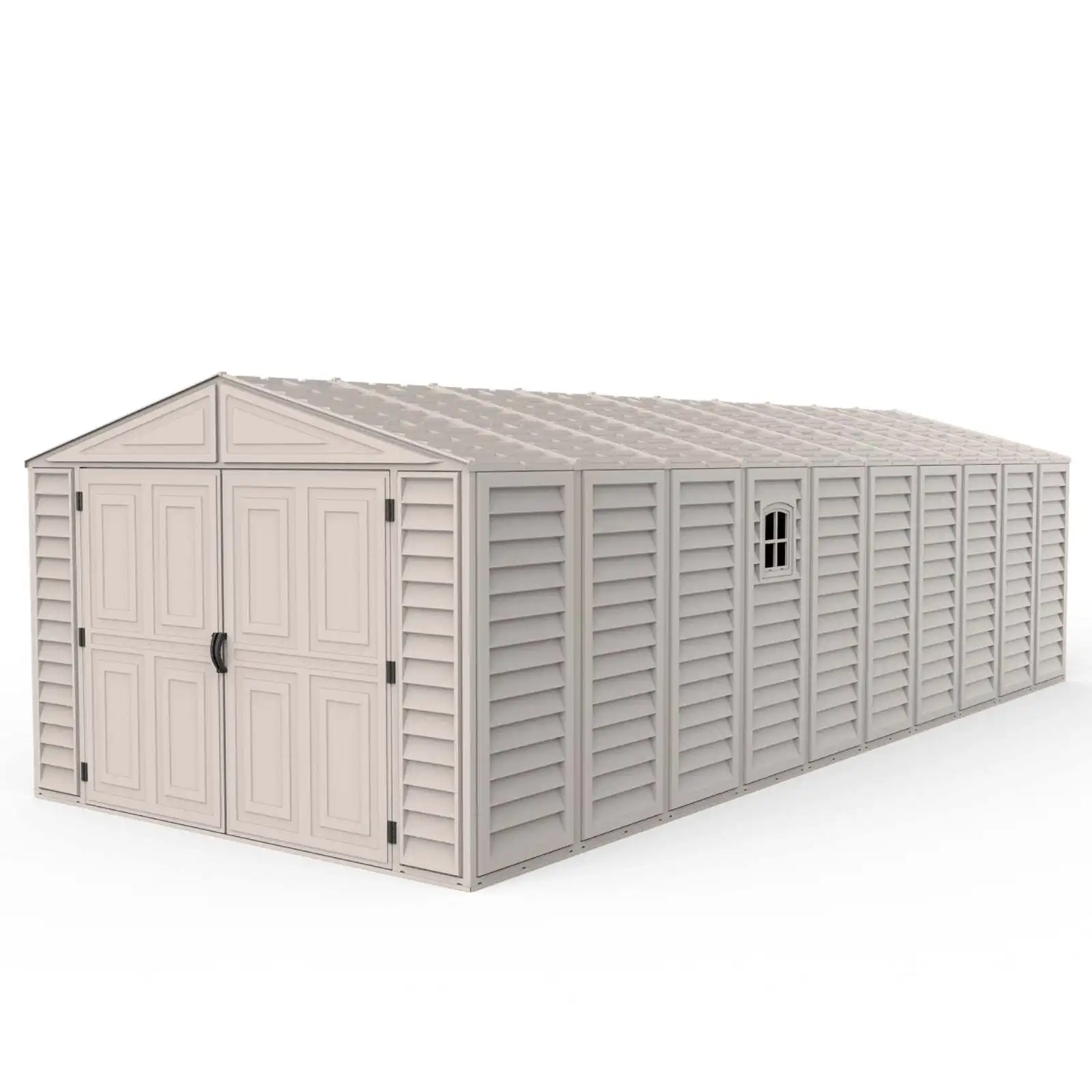 W10.5 ft Large Vinyl Storage Shed With Foundation 2 Windows & Side Doors