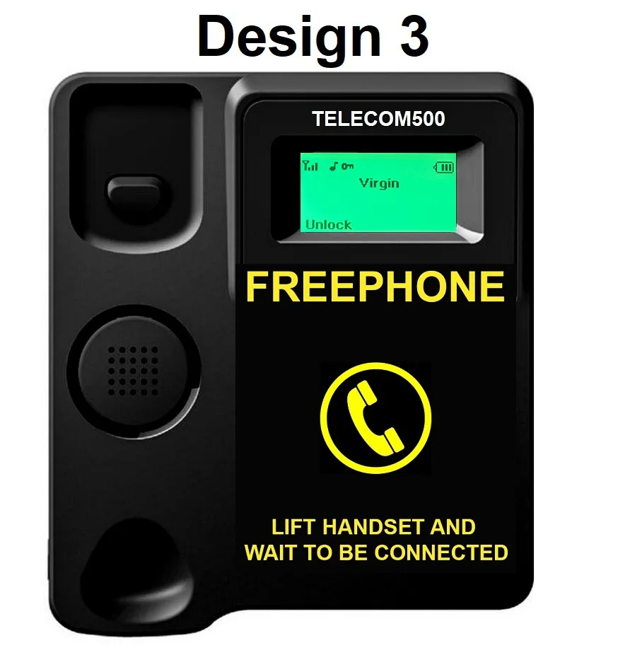 TELECOM500 FREEPHONE 4 GSM  TAXI  Fixed Wireless Phone, FWP  HotDial, Babycall AutoDial. For COMPANIES, HOTELS, MALLS, HOSPITALS
