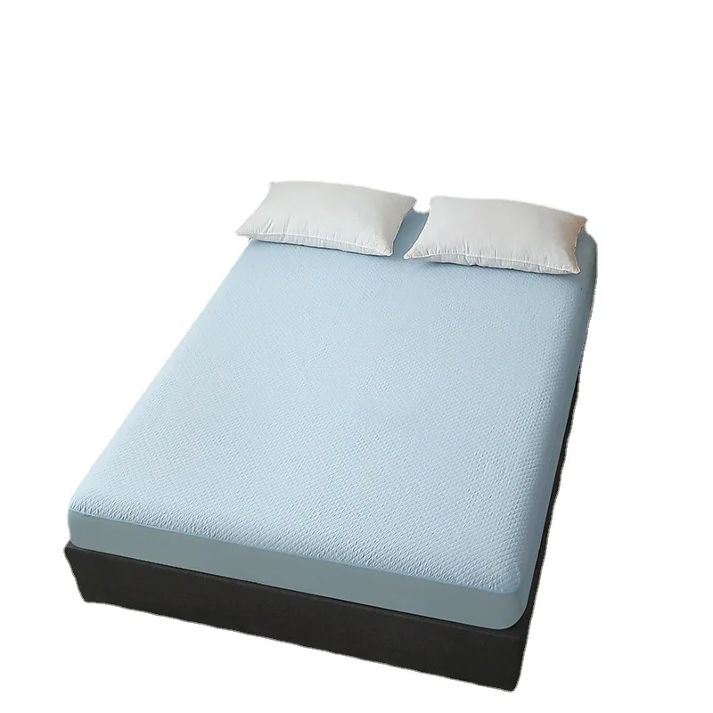 oem customized logo design air layer TPU waterproof sheet pillowcase dust cover and cross-border cotton jacquard bedsheet