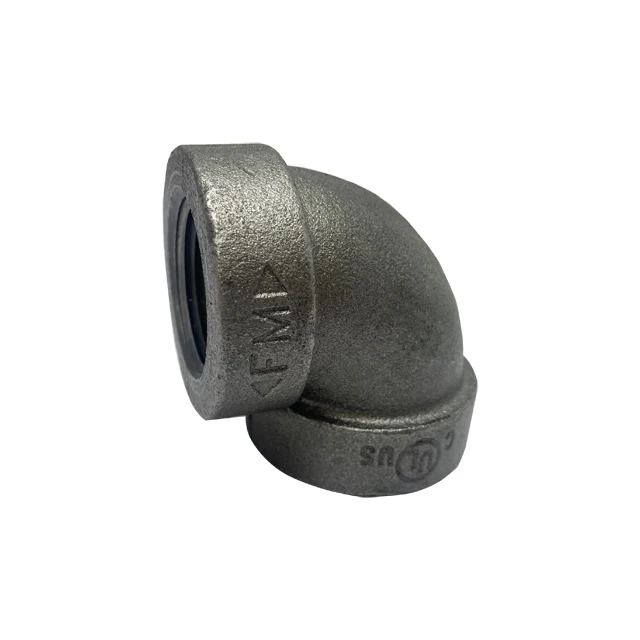 FM UL Approved Cast Iron Pipe Fittings ASTM A126 Fig 3351R Reducing 90 Degree Elbow