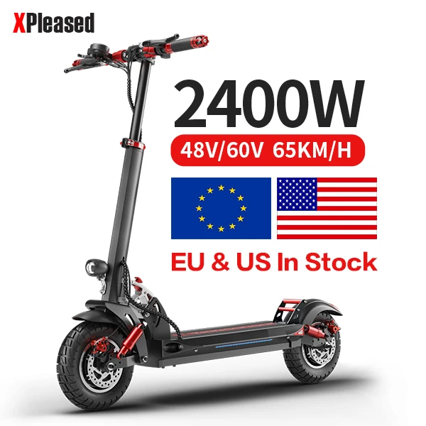 Europe US Stock 2400w 60v Dual Motor Off Road Long Range Electric Scooter For Adult