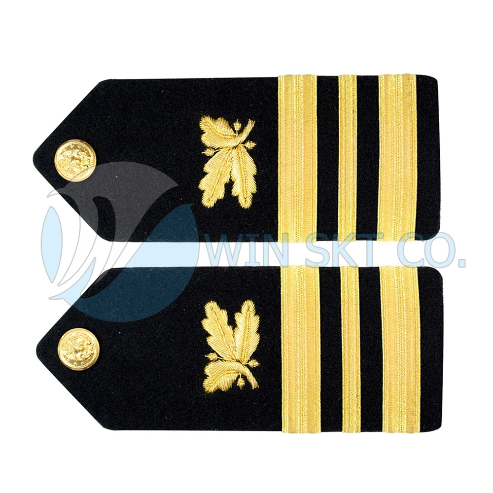 Pakistan Manufacture Navy Uniform Shoulder Board Custom Captain Pattern Pilot Rank Epaulet