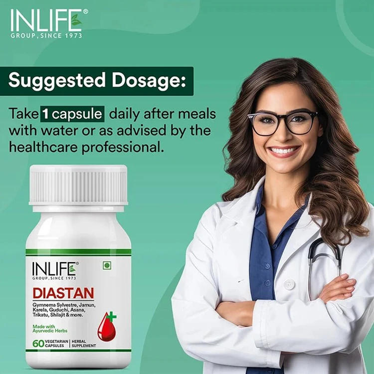 Purchase Inlife Diastan Capsules Herbal Ayurvedic Supplement 60 Capsules at low cost