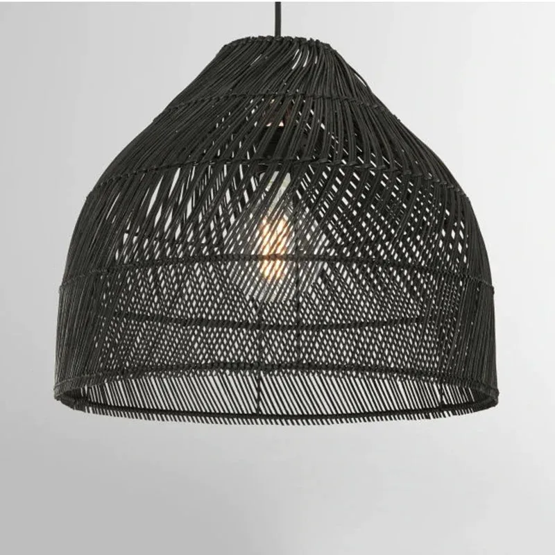 Natural woven round rattan lamp shades pendant ceiling light lamps cover lampshades made in Vietnam
