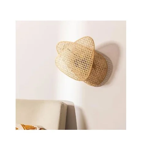 Hot sale wall Lamp Rattan wall Lights with Handmade rope Woven shade for Home Decor Light Fixtures for home decor
