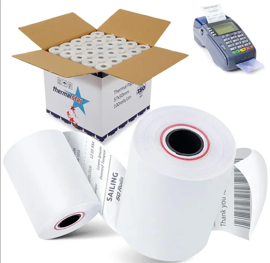 France Manufacturer 57*40 80*80mm thermal paper roll for cashier receipt POS ATM bank thermal paper roll