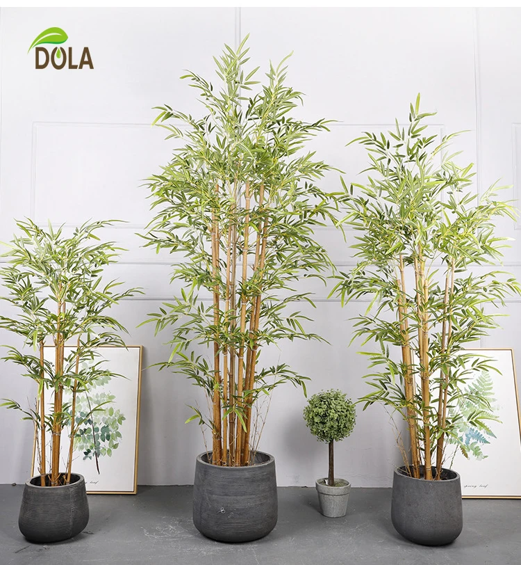 DOLA Bamboo Artificial Plants Outdoor Lucky Bamboo Plant Fake Bamboo Plant
