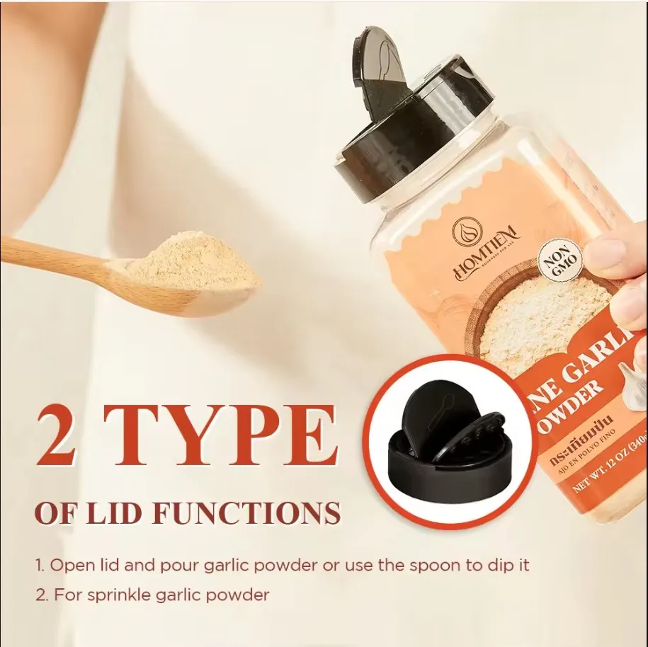 Homtiem Garlic Powder 12 Oz (340g) Vegan Gluten Free Non-GMO Non Synthetic 100% Pure Garlic Powder