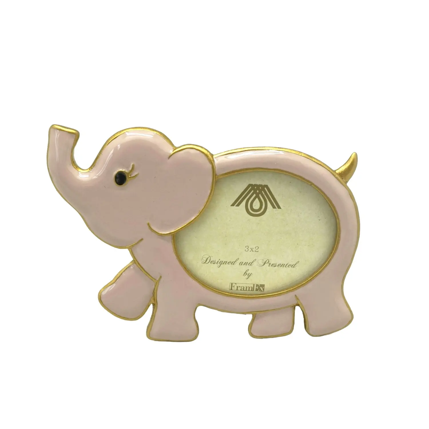KIDS ELEPHANT DESIGN GOLD PINK  METAL ZINC ALLOY MINI PHOTO PICTURE FRAME FOR HOME TABLETOP DECORATION GIFT
