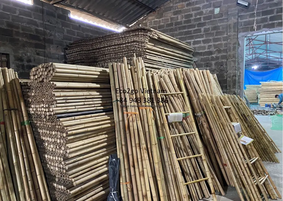 Custom Size And Design Ladders For Decoration Durable Waterproof 100% Bamboo Single Straight Wall Ladder From  Eco2go Vietnam