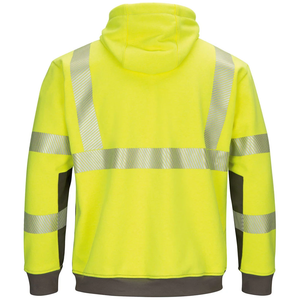 Толстовка с капюшоном Hi Vis 100% Полиэстеровая ткань застежка-молния класс 3 светоотражающая защитная одежда защитные толстовки для