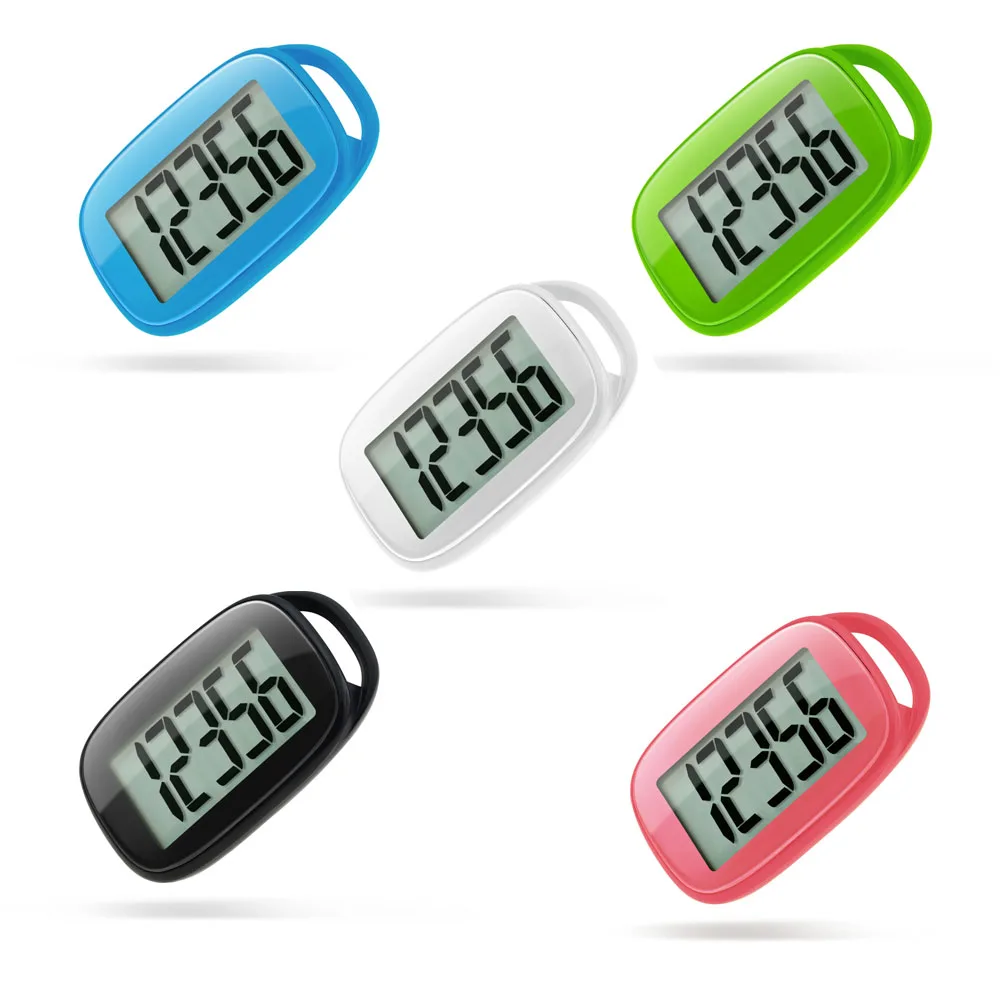 3D Large Display Simple Step Counter Pedometer Walking Running 3D Sensor Pedometer with Lanyard