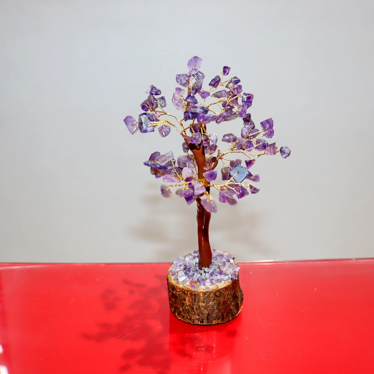 Handmade Crystal Stone Chips Trees Amethyst Gemstone Tree for Decoration and Gift available at Reasonable Price in India