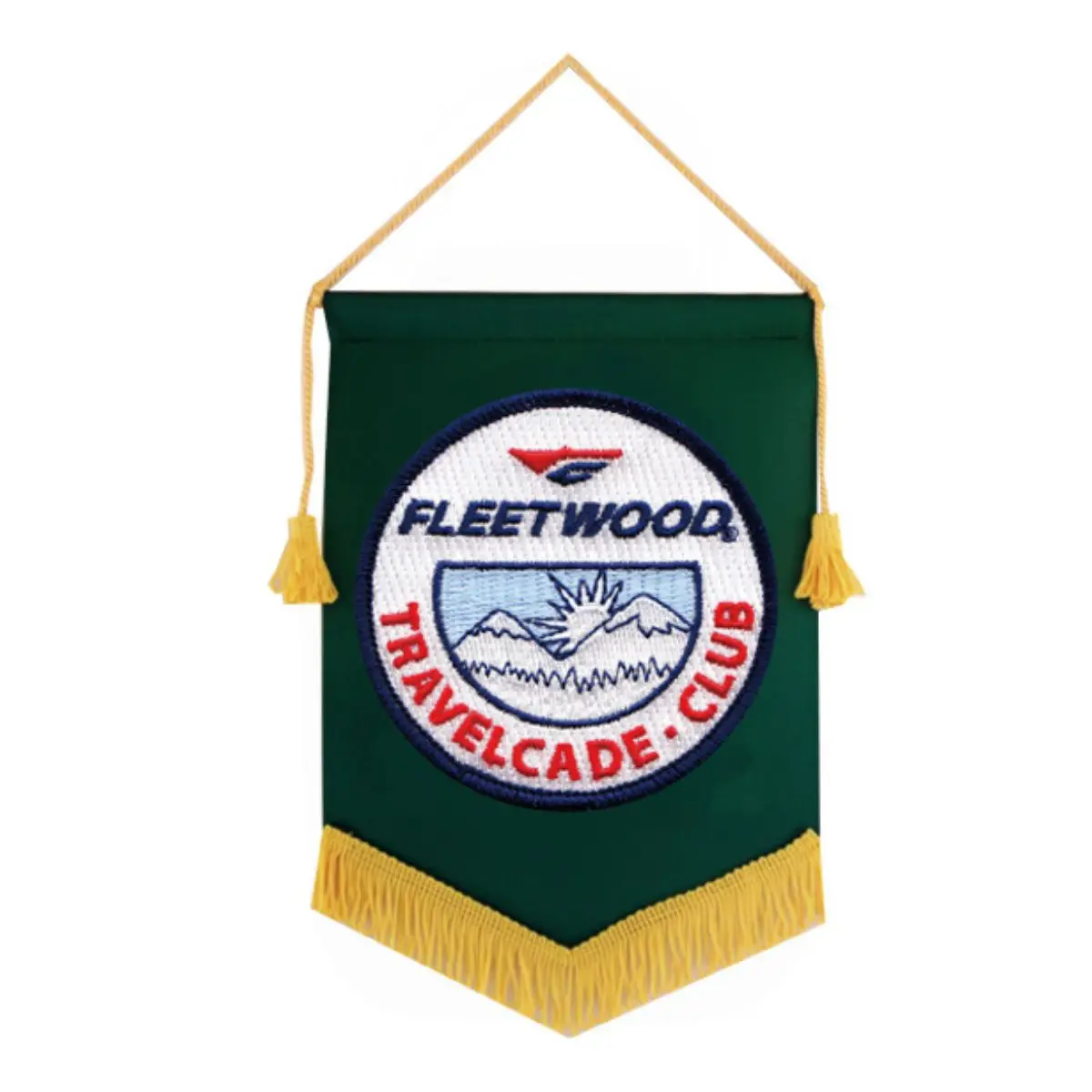 custom logo university student football team embroidered hanging sports match pennant