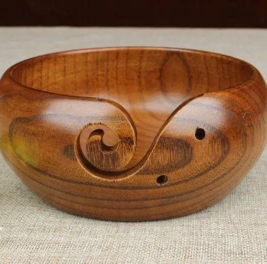 Best Quality wooden yarn Bowl Wool Bowl Yarn Holder Wooden Bowl for knitting