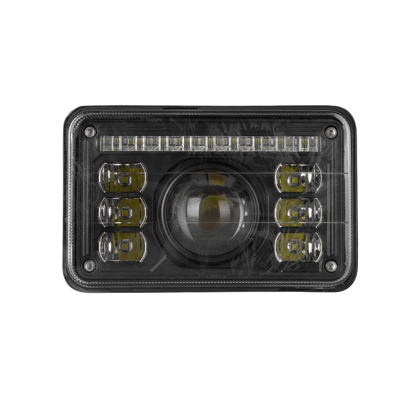 ECE R10 R112 R87 Replacement Rectangular LED Headlamp High Low Beam Universal LED Headlight with DRL for Tractors