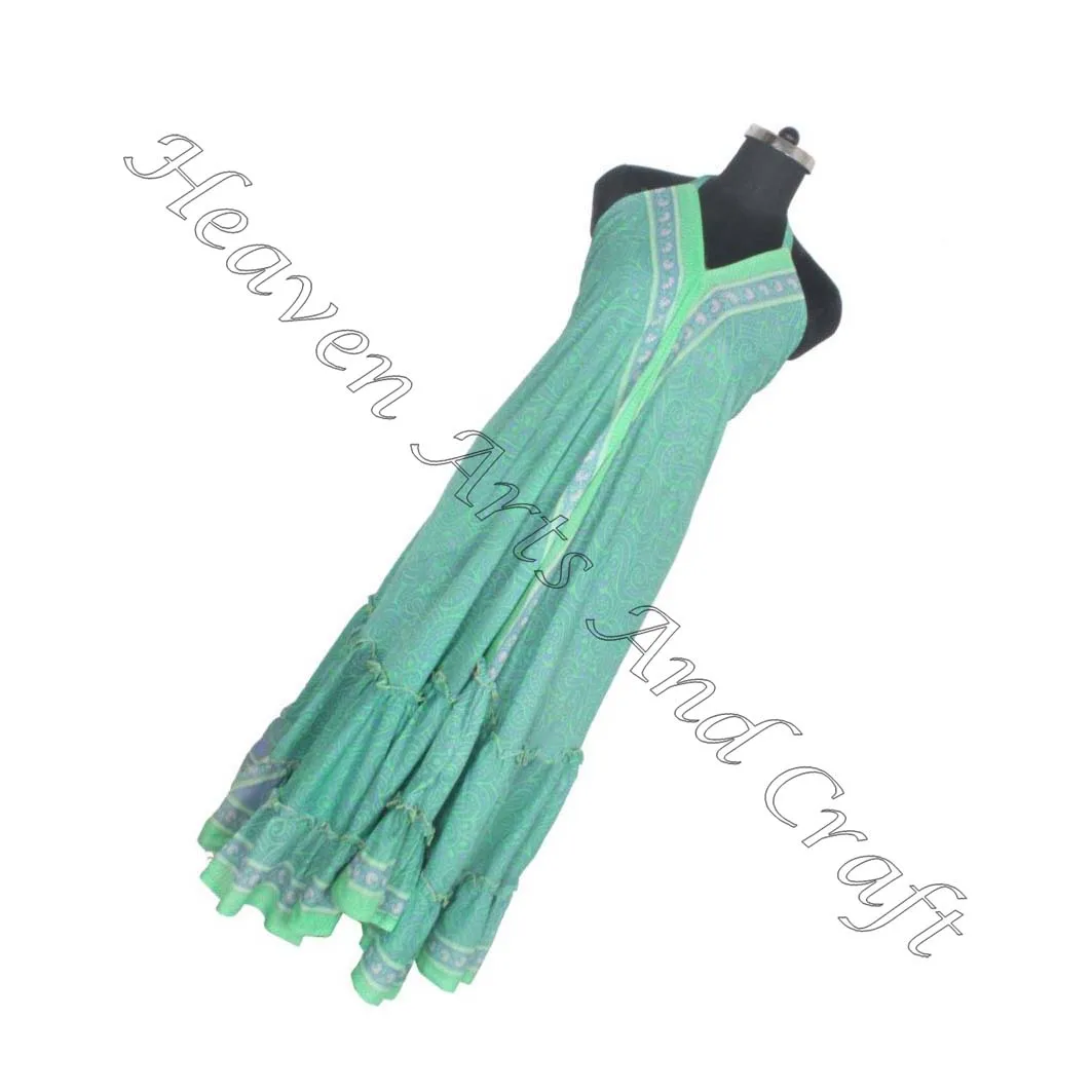 SD012 Saree / Sari / Shari Indian & Pakistani Clothing from India Hippy Indian Boho New Vintage Silk Saree Multi Color Design