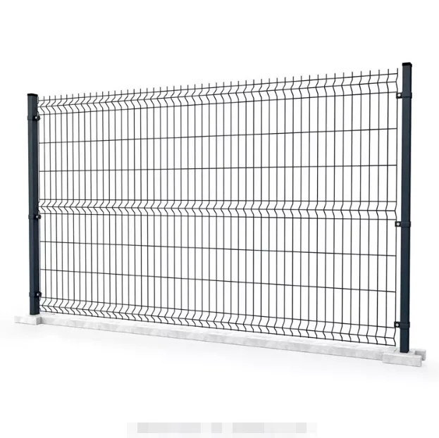 BOCN Durable welded 3D curved metal galvanized powder coated 3d folding wire mesh vinyl fencing panels mesh and poles