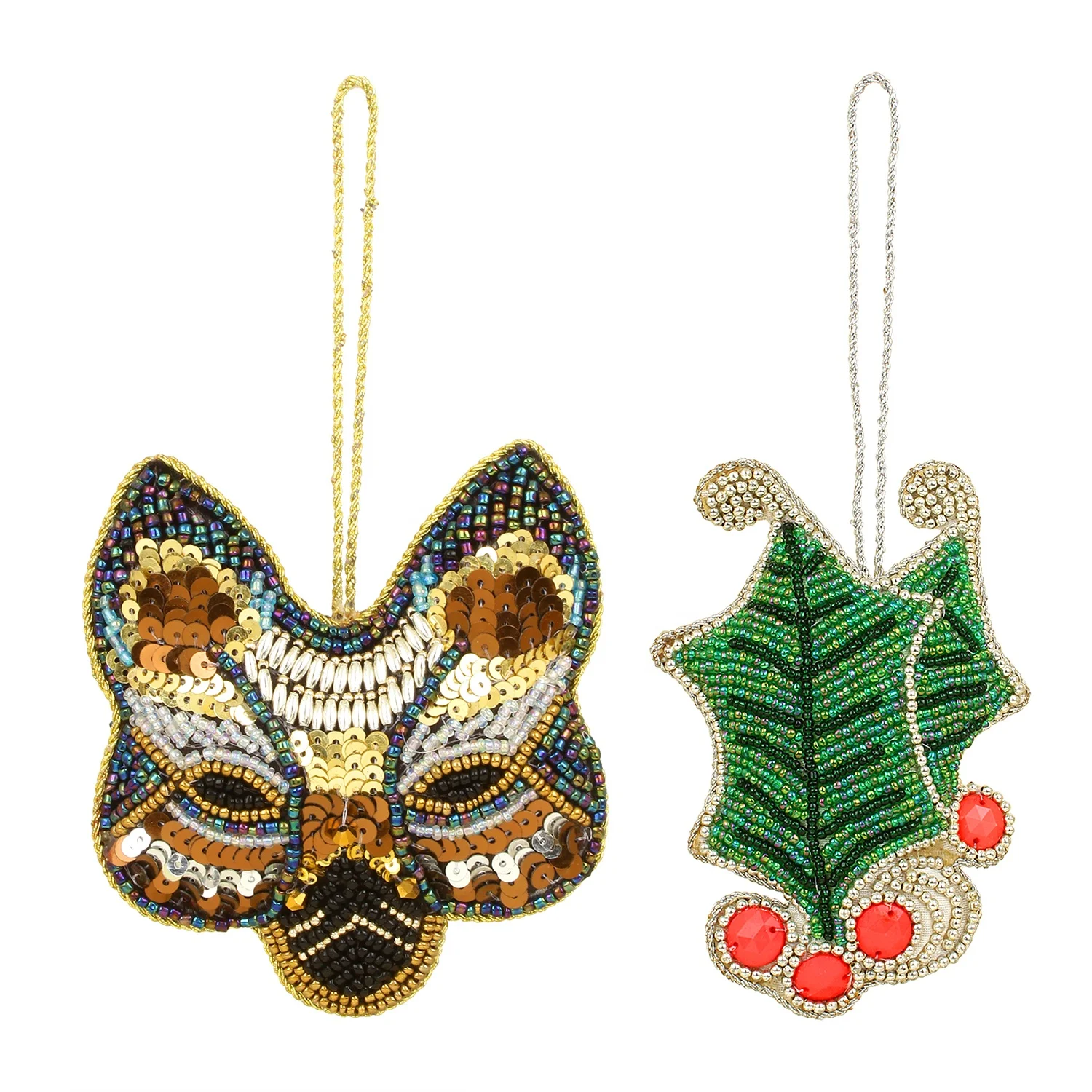 Handmade Embroidered Beaded Velvet satin Christmas Decorations Ornament Santa  Socks  Giraffe Elephant hut Customized Wholesale