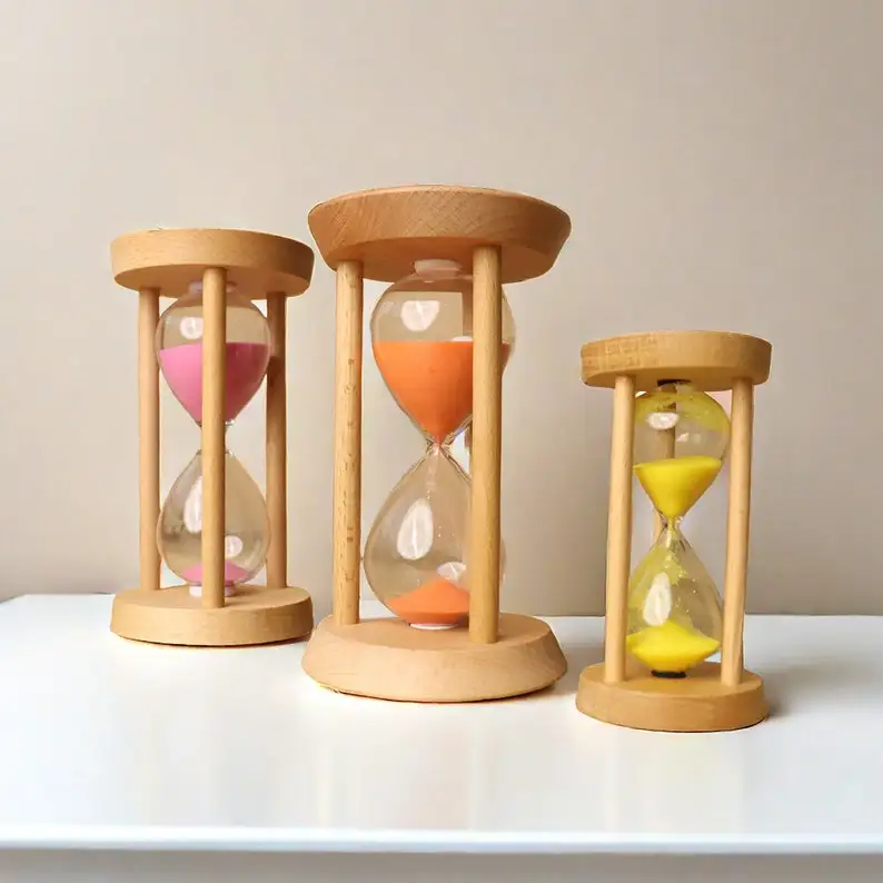 wooden sand timer  hourglass sand timer sand art Water droplet Hourglass for Wedding housewarming Office Anniversary Gift