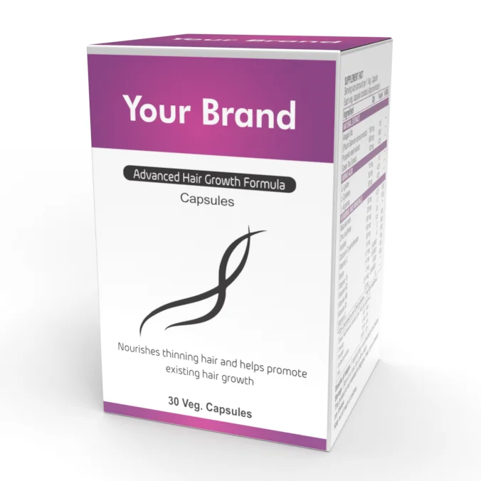 Hot sale private Label Vegan Hair Vitamins Capsules Formulated With Biotin Amino Acids Vitamin Capsules Support Hair Growth