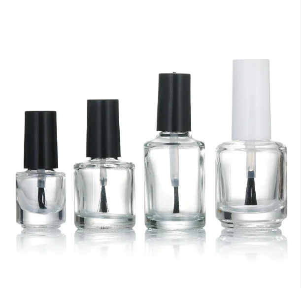 Factory Direct 6ml 10ml 15ml 20ml High Quality Customized Clear Square Round Glass Nail Polish Bottle