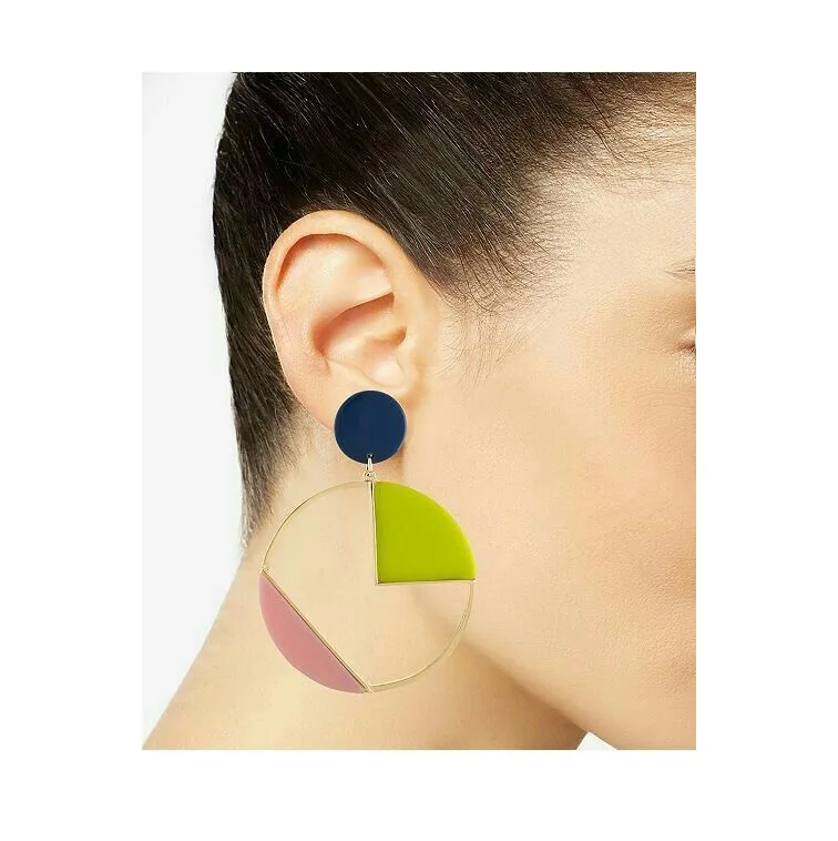 New European and American Foreign Trade Water Drop Resin Gem Earrings | Bakelite Resin Drop Earrings for Women