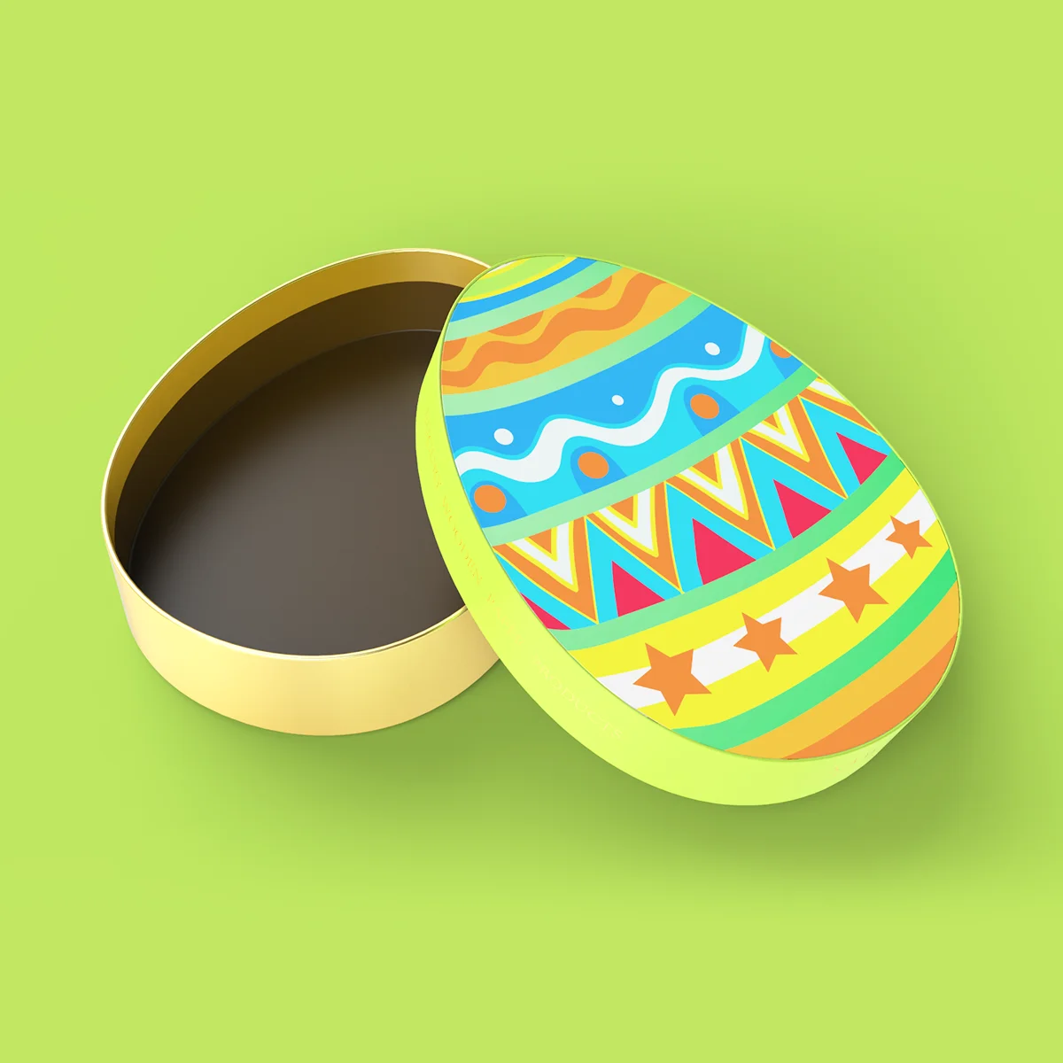 Environmental Material Easter Egg Shape Chocolate Gift Packaging Paper Box With SABER Certificate