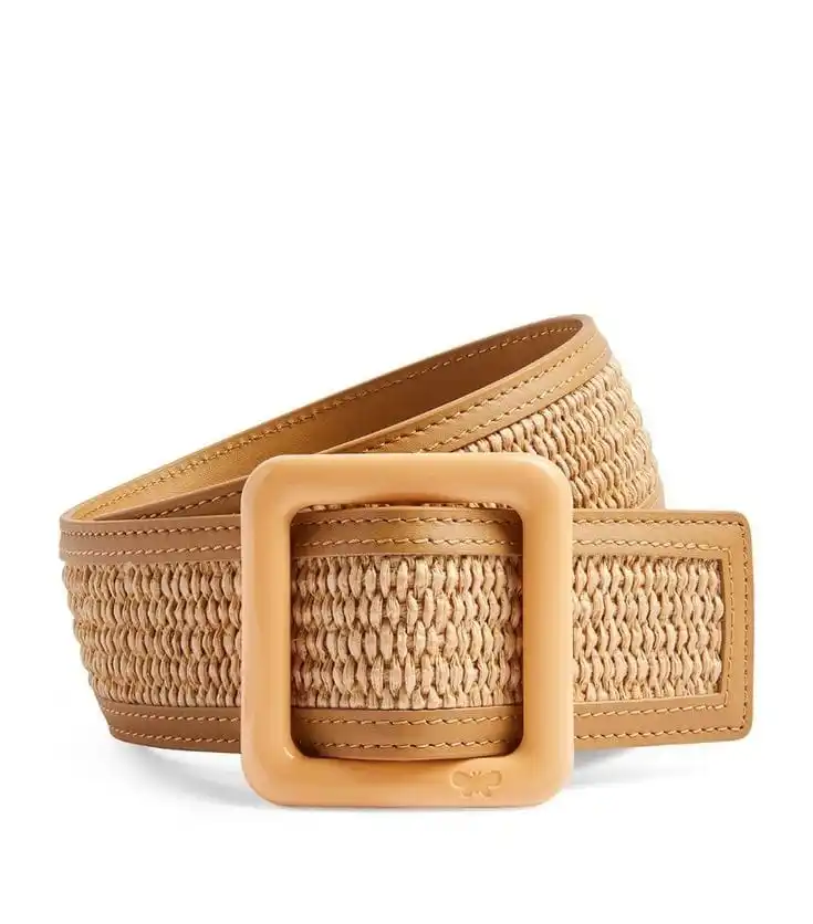 Stylish Wide Straw Jute  Waist Belt