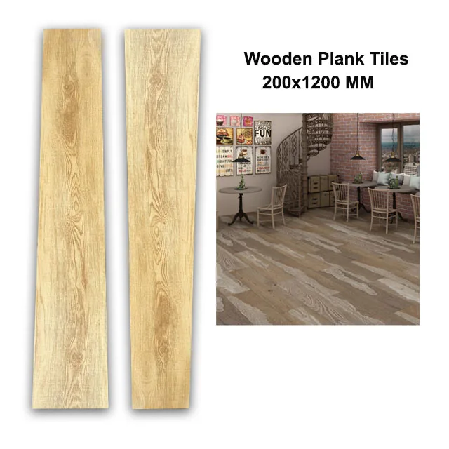 Luxury Design Wooden Strip 200x1200 mm Porcelain slab Wooden Floor Tiles Decorative Wooden Plank Tiles For Walls And Floor