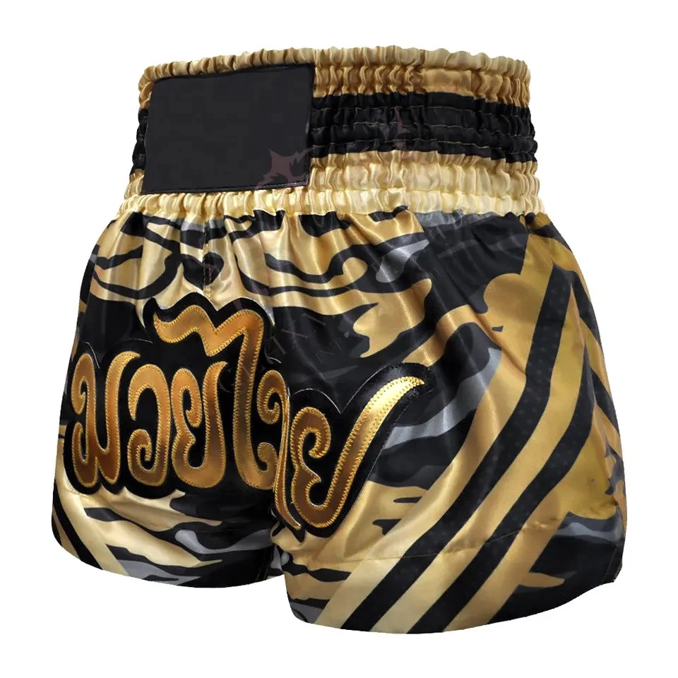 Muay Thai MMA Shorts Custom Logo Colors 100 % Premium Satin Imported Drawstring Closure Boxing Shorts For Men